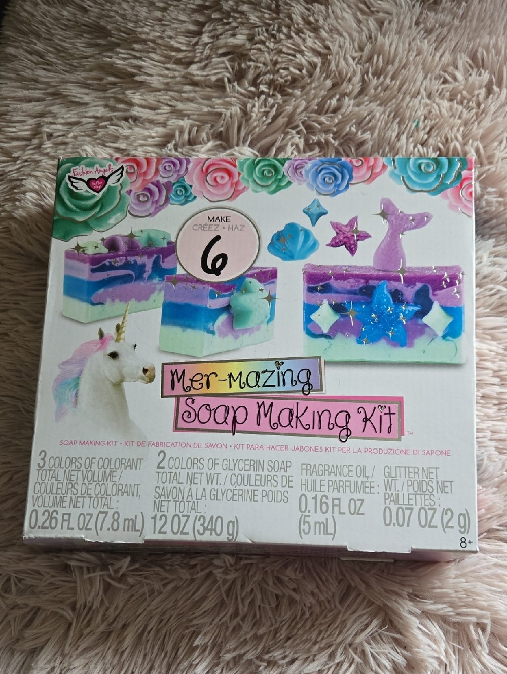 NEWMer mazing Soap Making Kit - Unicorn & Mermaid Bath Craft Purple, Blue, Green